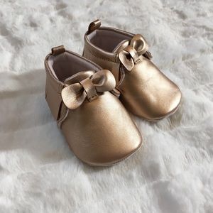 NWOT Just One You Carter’s Rose Gold Moccasins